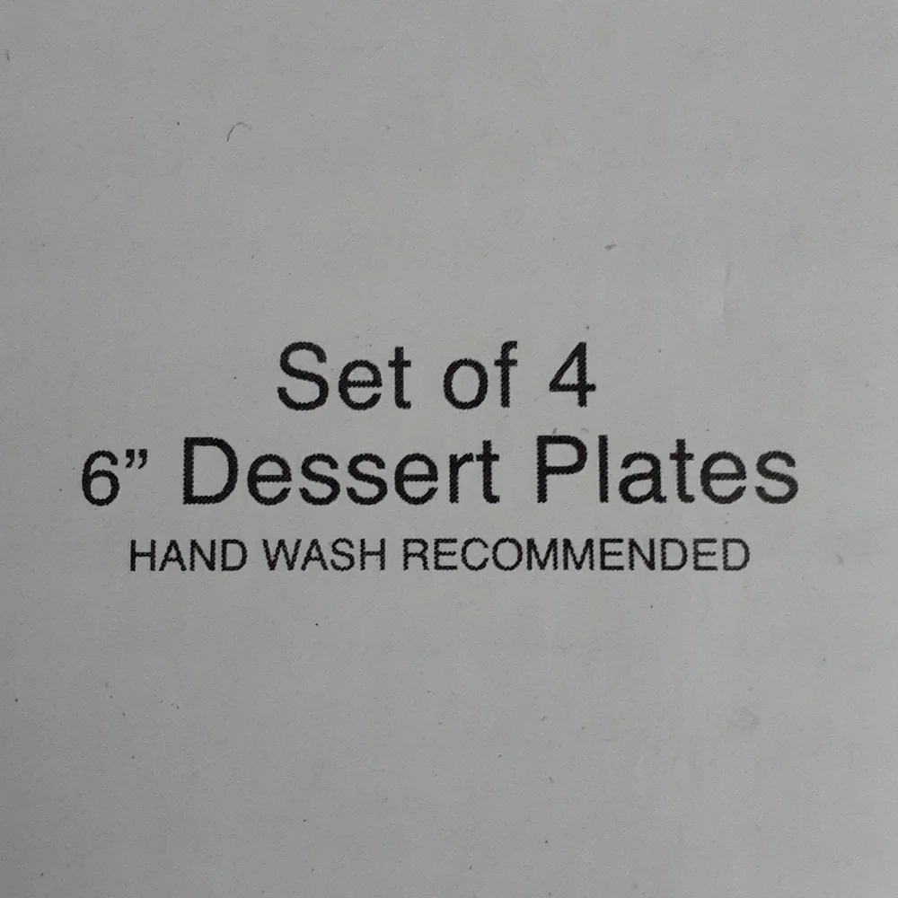 American Atelier At Home Confections 4 PC SQUARE Dessert Plate Set RARE New!
